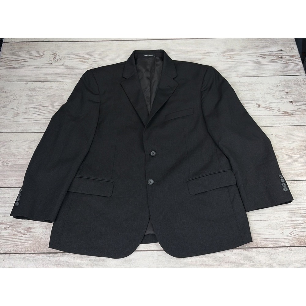 Pronto Uomo Platinum Men's 44 Short Black Blazer Suit Jacket Wool Excellent